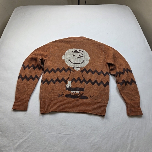 Vintage 70s Peanuts Charlie Brown Sweater L Arrow World’s Greatest Knit Rare - Picture 12 of 16